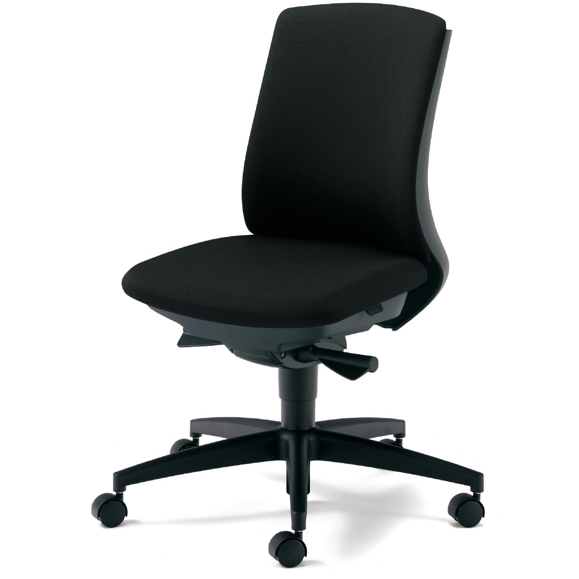 KC-BN30SL BK BeneS クッションタイプ 布張り ダークグレーフレーム ローバック プラス[家具] ナイロン双輪キャスター 肘なし アッシュブラック色   KC-BN30SL BK 38,337円