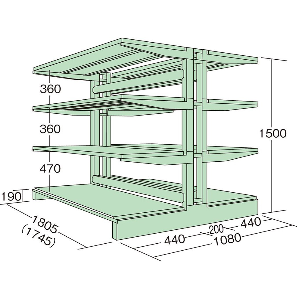 CR-11W4 キャンチラック中量型(250kg/段/単体) サカエ グリーン色 単体