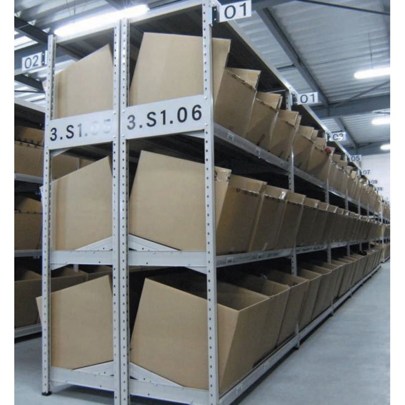 サカエ 傾斜棚(150KG/段・単体・H1800MM・4段タイプ) MSKT1815S04T (187182) 直送品 サカエ 傾斜棚(150KG⁄段・単体・H1800MM・4段タイプ