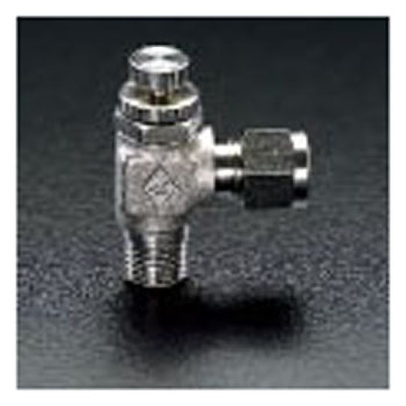 EA425DG-103 10mmx3/8インチ ニードルバルブ エスコ 材質(本体)SUS316 アングル R(PT)×ホース接続