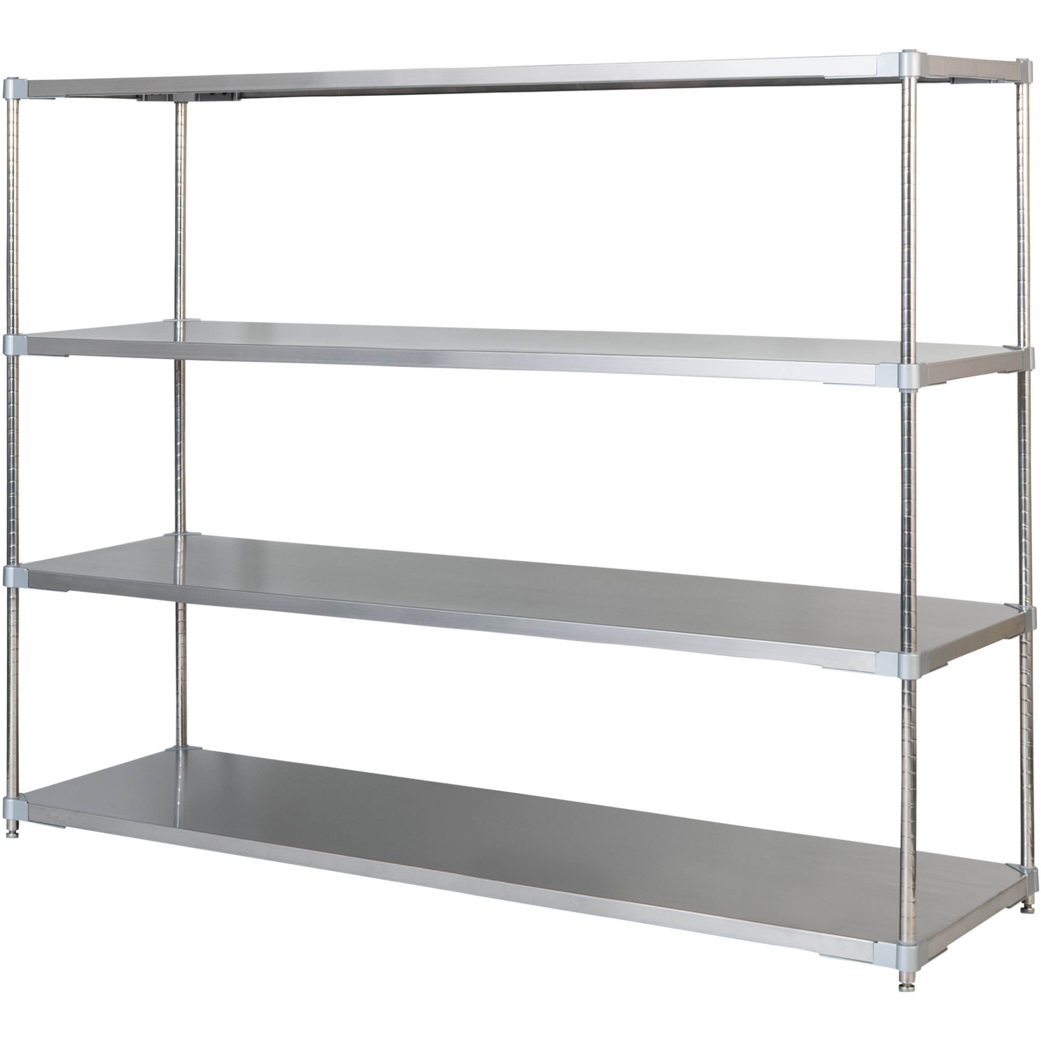 GSS4-60180 ステンレスシェルフW180×D60 プロフェイス 4段   GSS4-60180