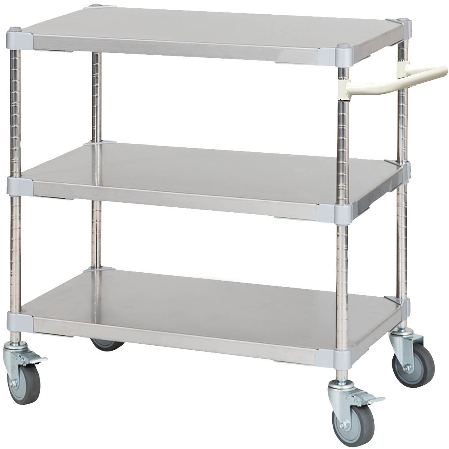 TSSW3-46767WH ステンレスシェルフワゴン 取っ手付 プロフェイス 3段   TSSW3-46767WH