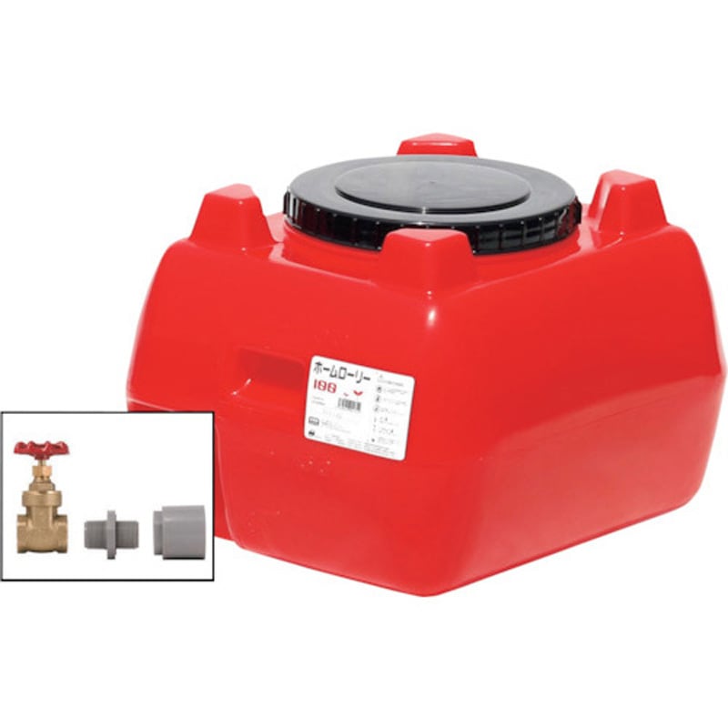 HLT-100(R)+valve-set25A ホームローリータンク ドレンバルブセット付 スイコー レッド色 容量100L 14,024円