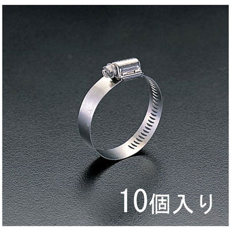 EA463CC-89 65-89mm マリンガードクランプ エスコ バンド幅14.2mm 1セット(10個) EA463CC-89