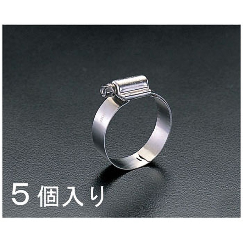 EA463CE-130 108-130mm強力ステンレスクランプ エスコ バンド幅16mm 1セット(5個)