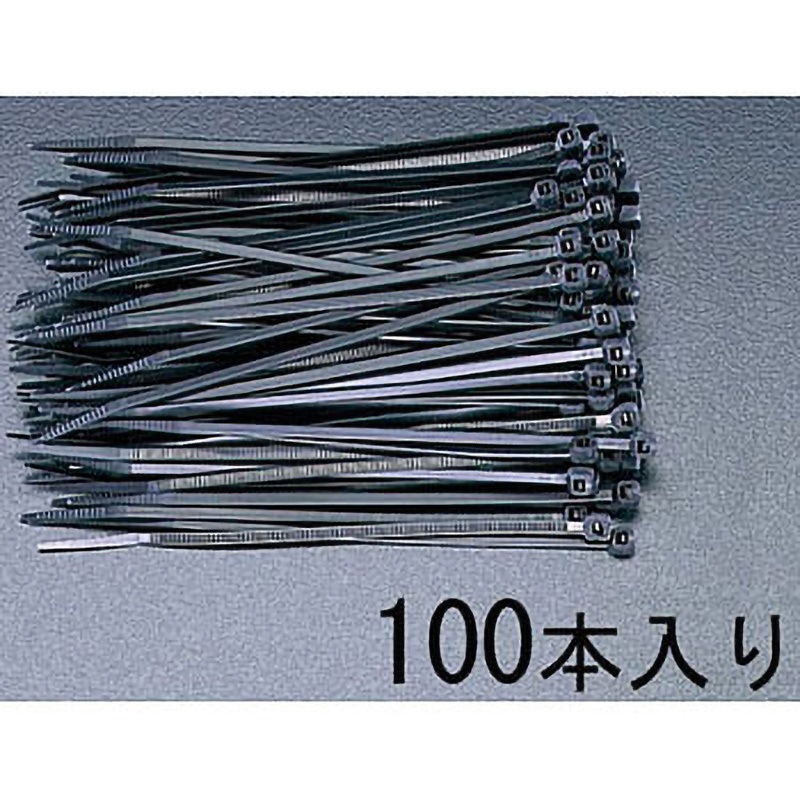 EA475B-550 耐候性結束バンド エスコ 黒色 最大径166mm 1セット(100本) EA475B-550