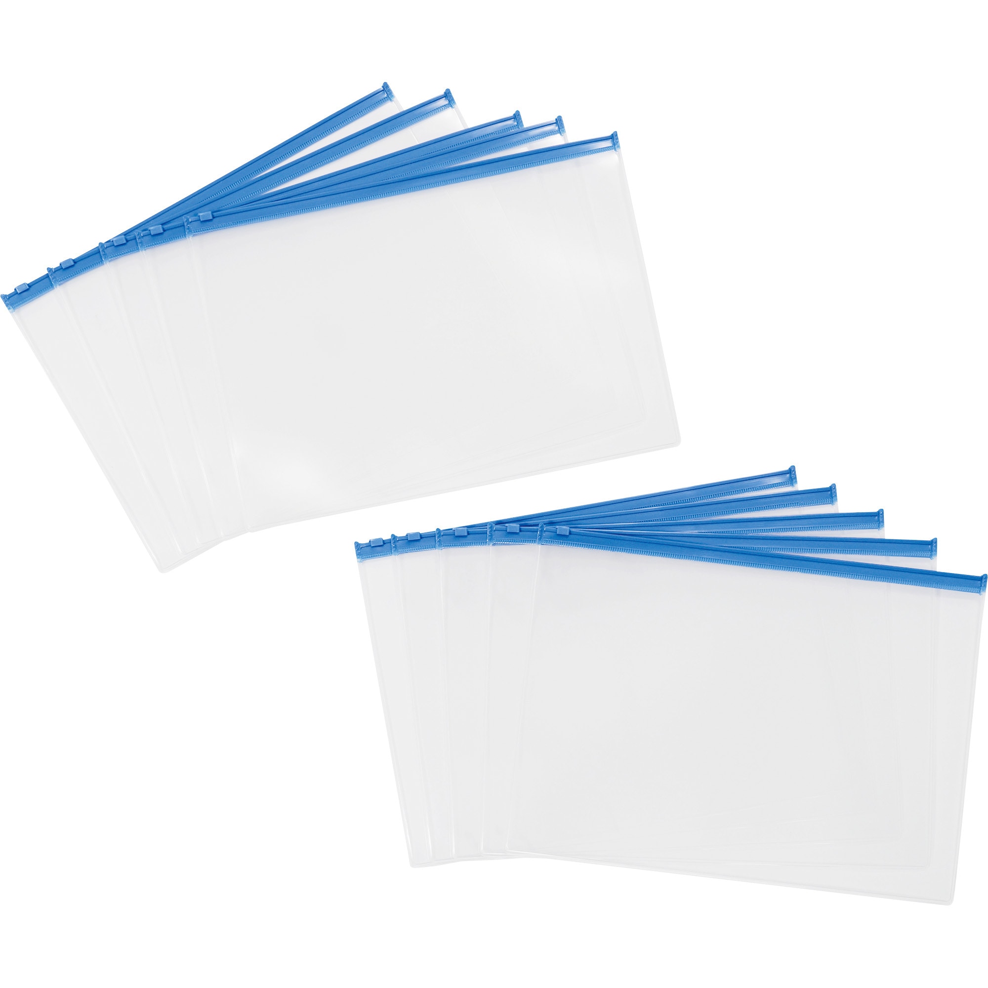 MFC-A4青_10枚 クリアケース モノタロウ ヨコ型 青色 サイズA4 1パック