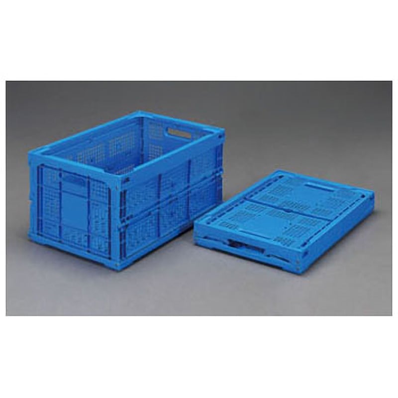 EA506A-4 40L [青] 折畳式コンテナ エスコ フタの有無EA506A-0(別売) 1セット(2個)