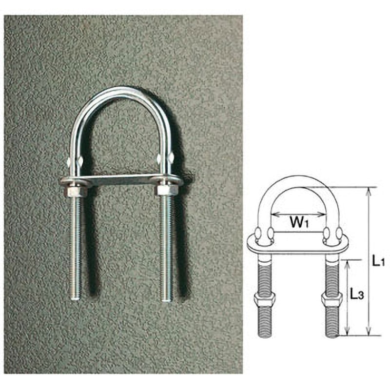 EA638BJ-12 M12x140mm ステンレス製 Uボルト エスコ 1個 EA638BJ-12