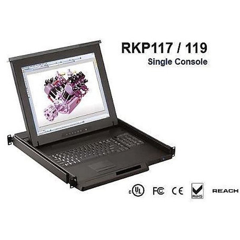 RKP117-MUIP1624E 1U 17インチLCDモニター キーボード ドロアー RKP