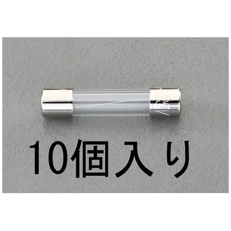 EA758ZY-1 125V 管ヒューズ(Φ6.4×30mm) 1セット(10本) エスコ