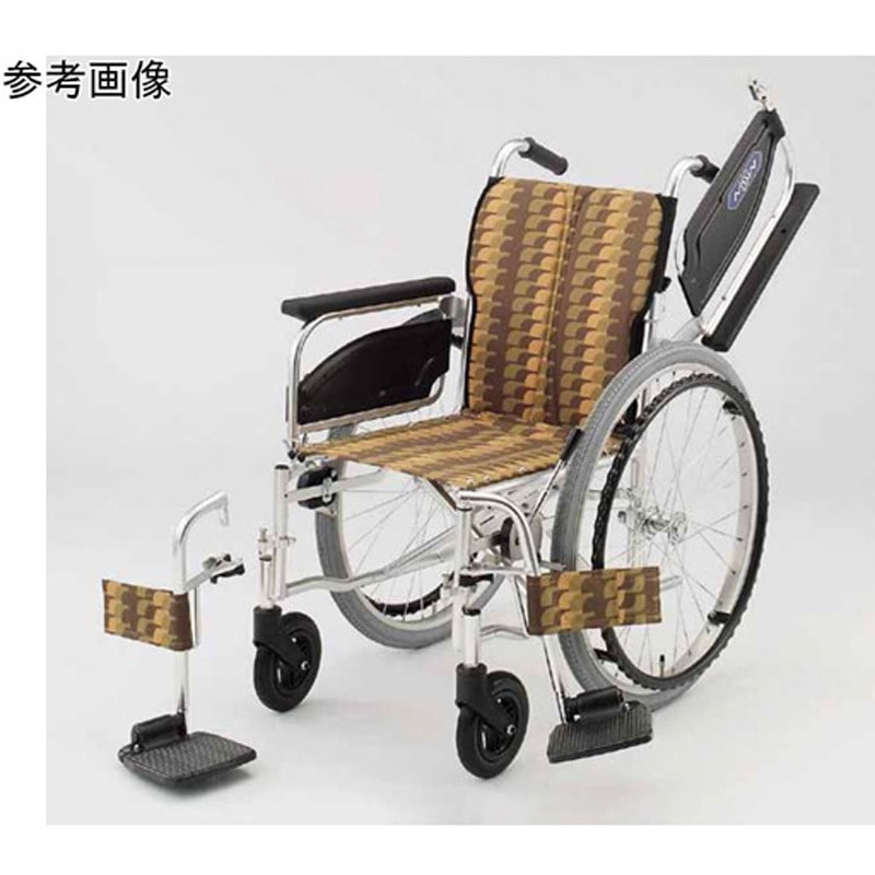 アルミ製スタンダード車いす 開き式・着脱式フット・レッグサポート