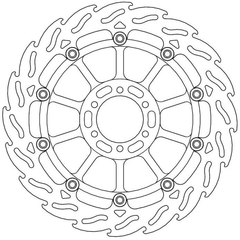 フレイム ステンローター Φ320 インナーBLK MOTO MASTER(モト マスター