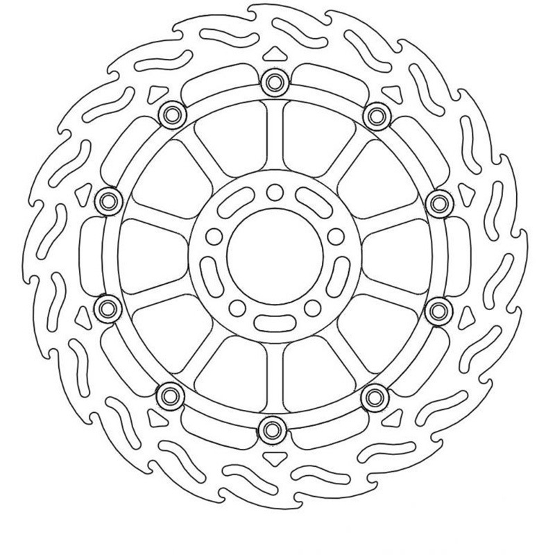 フレイム ステンローター Φ320 インナーBLK MOTO MASTER(モト マスター