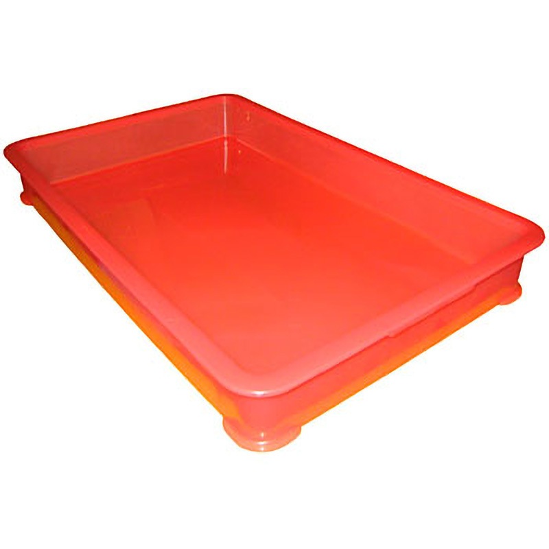 PP半透明カラー番重 B型 大 EBM(江部松商事) 容量16.9L レッド色 外寸643×417×H90mm 5,003円