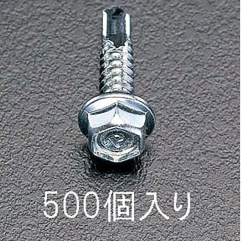 EA949EE-53 六角頭 ピアスビス(鉄/ユニクローム) エスコ サイズ5×35mm 1箱(500本) EA949EE-53