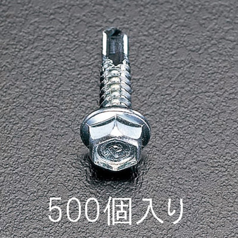 EA949EE-61 六角頭 ピアスビス(鉄/ユニクローム) エスコ サイズ6×19mm