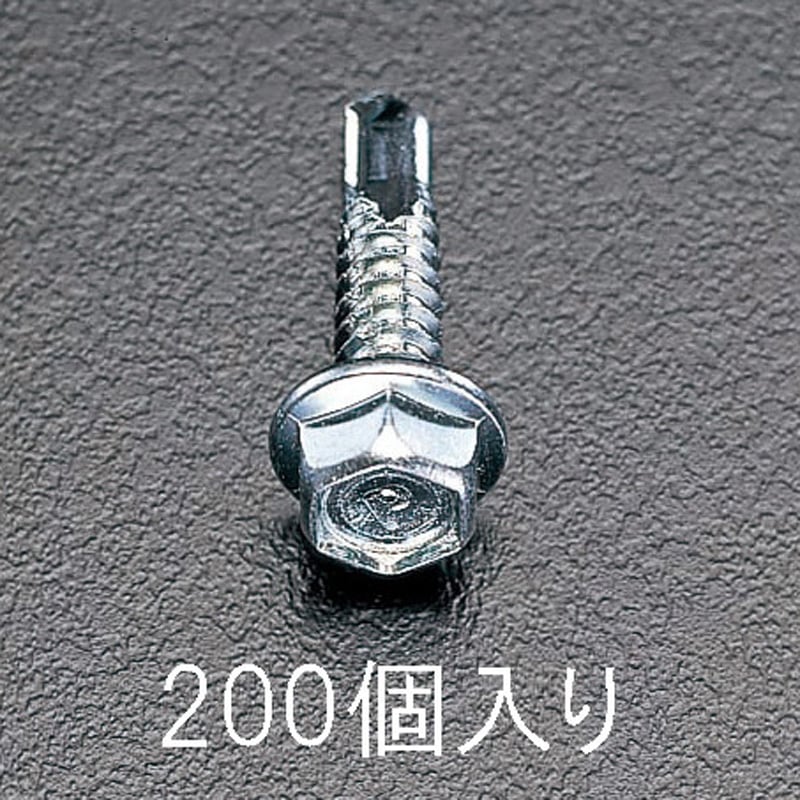 EA949EE-66 六角頭 ピアスビス(鉄/ユニクローム) エスコ サイズ6×60mm