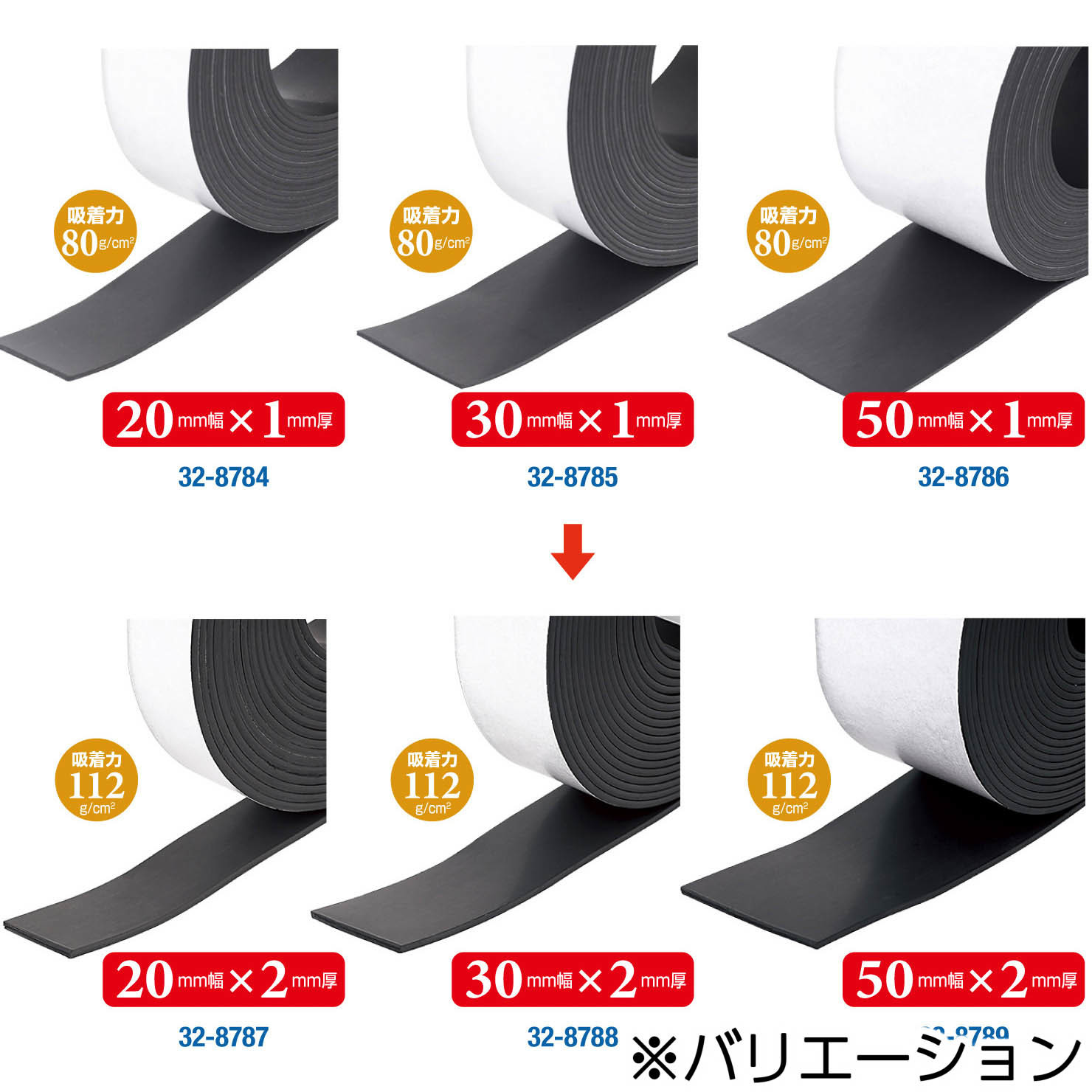 32-8788 強力マグネットテープ ササガワ 幅30mm長さ5m 1巻 32