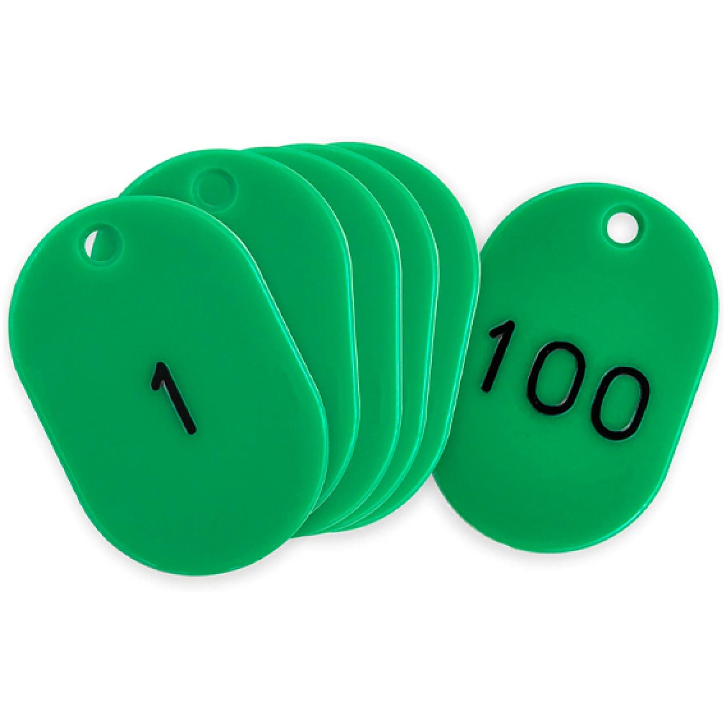 32-8796 番号札 1～100 小サイズ ササガワ 緑色 1箱 32-8796 - 【通販