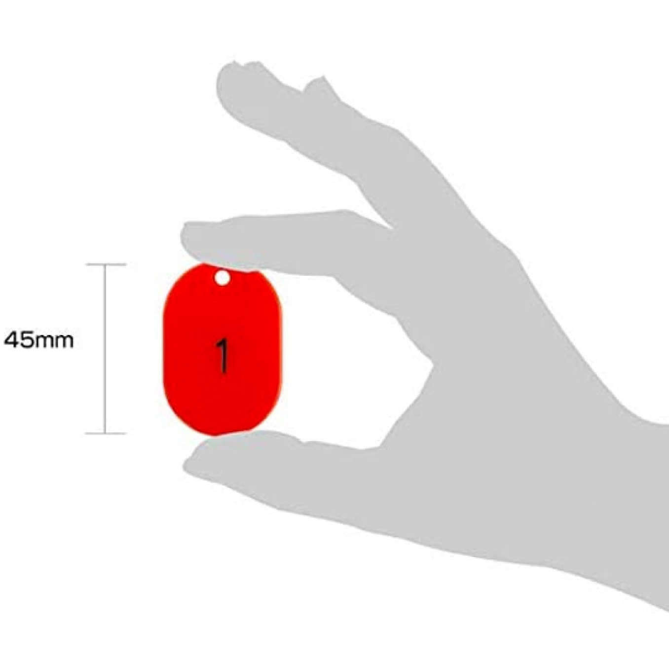 32-8798 番号札 1～100 小サイズ ササガワ 赤色 1箱 32-8798