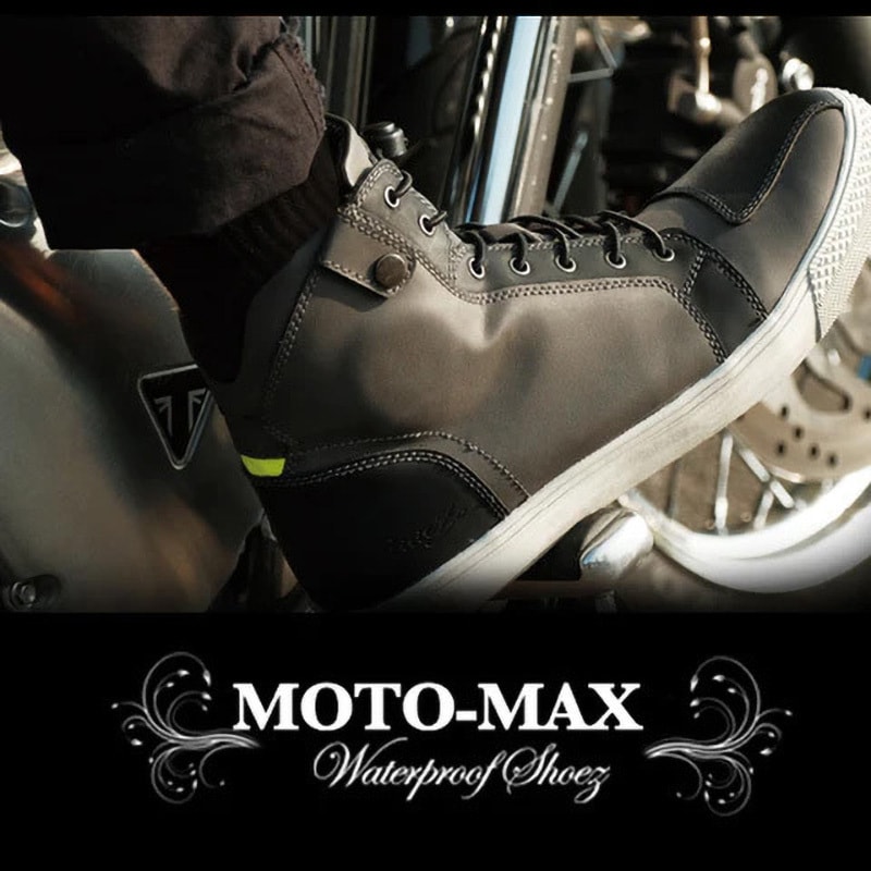 MOTO-MAX-GR-25.5cm MOTO-MAX-GR 防水ライディングシューズ RIDEZ