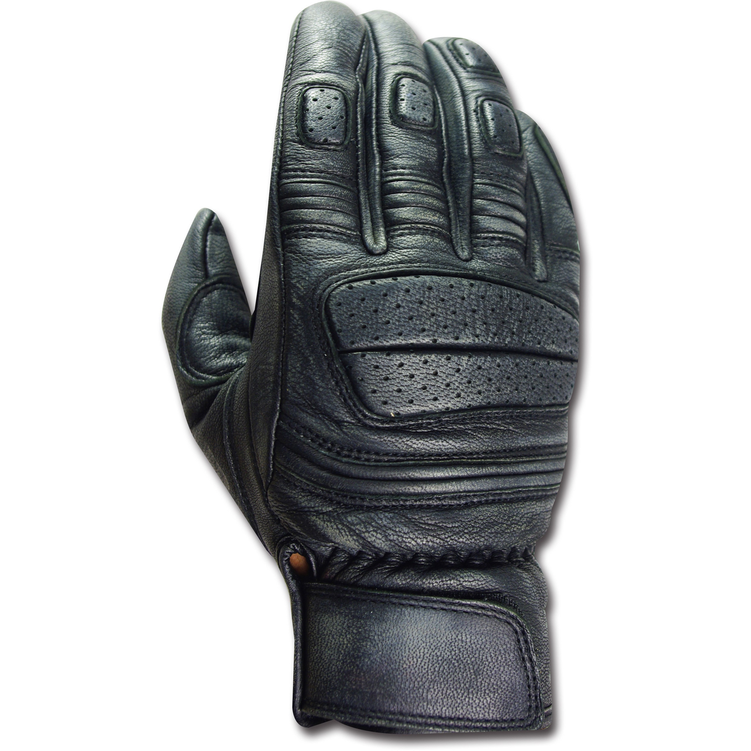 RLG17050-BK-M バイク用 BLACKJACK レザーグローブ レトロ ブラック 