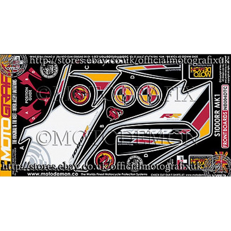 NB004DTC FRONT BODY PAD MOTO GRAFIX (モトグラフィックス) 適合車種BMW S1000RR(09-11)   NB004DTC