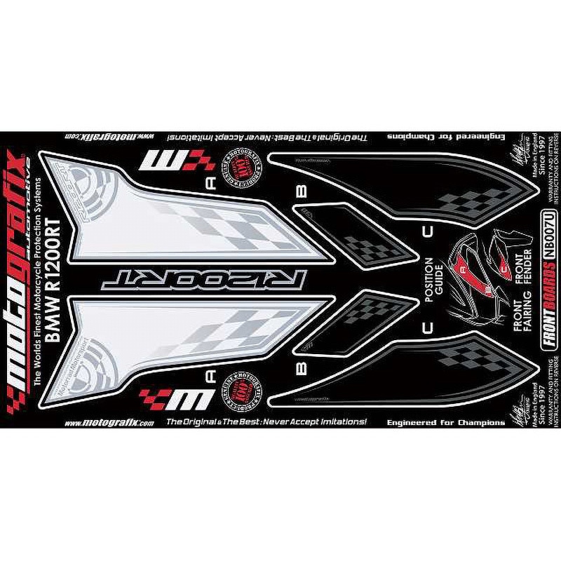 NB007U FRONT BODY PAD MOTO GRAFIX (モトグラフィックス) 適合車種BMW R1200RT(10-)   NB007U