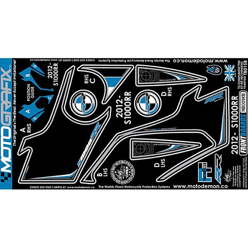 NB009KB FRONT BODY PAD MOTO GRAFIX (モトグラフィックス) 適合車種BMW S1000RR(12-14)   NB009KB