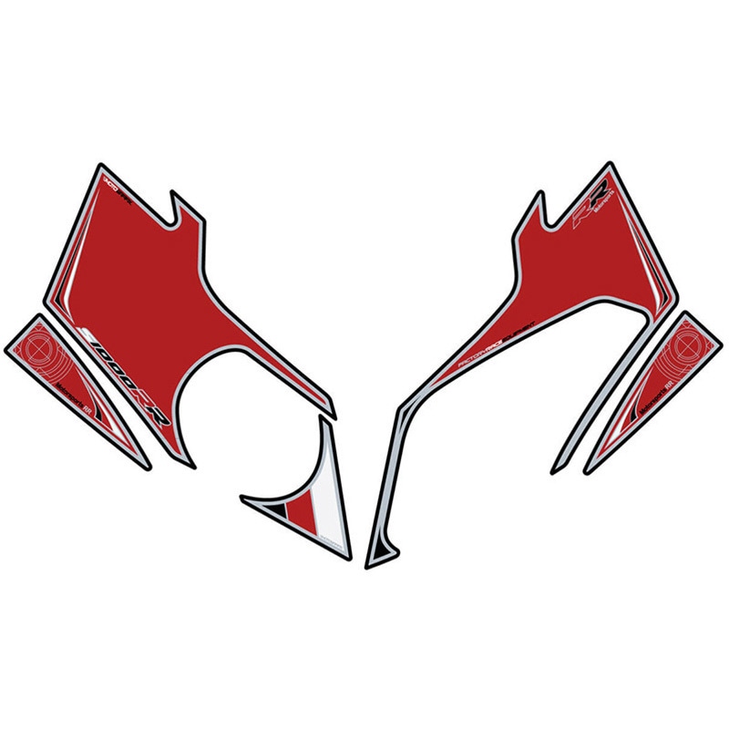 NB009RR FRONT BODY PAD MOTO GRAFIX (モトグラフィックス) 適合車種BMW S1000RR(12-14) Red with White， Black & Metallic Silver色   NB009RR