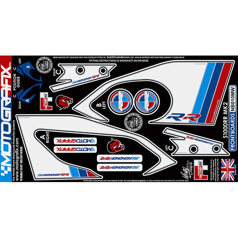 NB010MW FRONT BODY PAD MOTO GRAFIX (モトグラフィックス) 適合車種BMW S1000RR(15-18)   NB010MW
