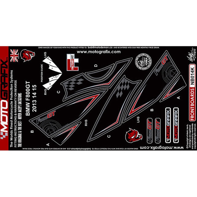 NB014K FRONT BODY PAD MOTO GRAFIX (モトグラフィックス) 適合車種BMW F800GT(13-15) 色BLACK   NB014K