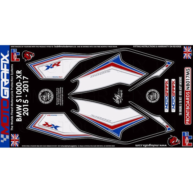 NB017MS FRONT BODY PAD MOTO GRAFIX (モトグラフィックス) 適合車種BMW S1000XR(15-17)   NB017MS 11,385円