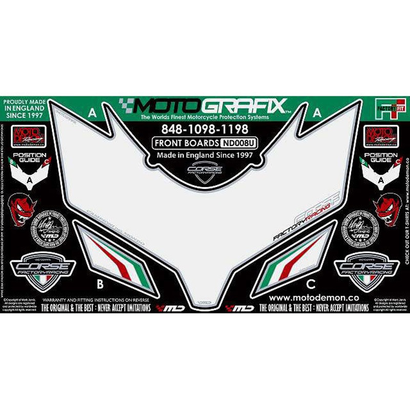 ND008U FRONT BODY PAD MOTO GRAFIX (モトグラフィックス) 適合車種DUCATI 848/1098/1198(07-)   ND008U