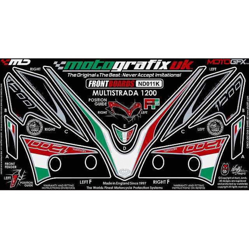 ND011K FRONT BODY PAD MOTO GRAFIX (モトグラフィックス) 適合車種DUCATI MULTISTRADA1200(10)   ND011K
