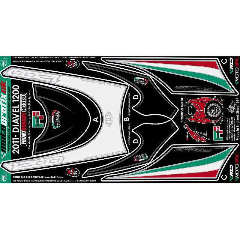 ND013U FRONT BODY PAD MOTO GRAFIX (モトグラフィックス) 適合車種DUCATI DIAVEL1200(11-)   ND013U 11,235円