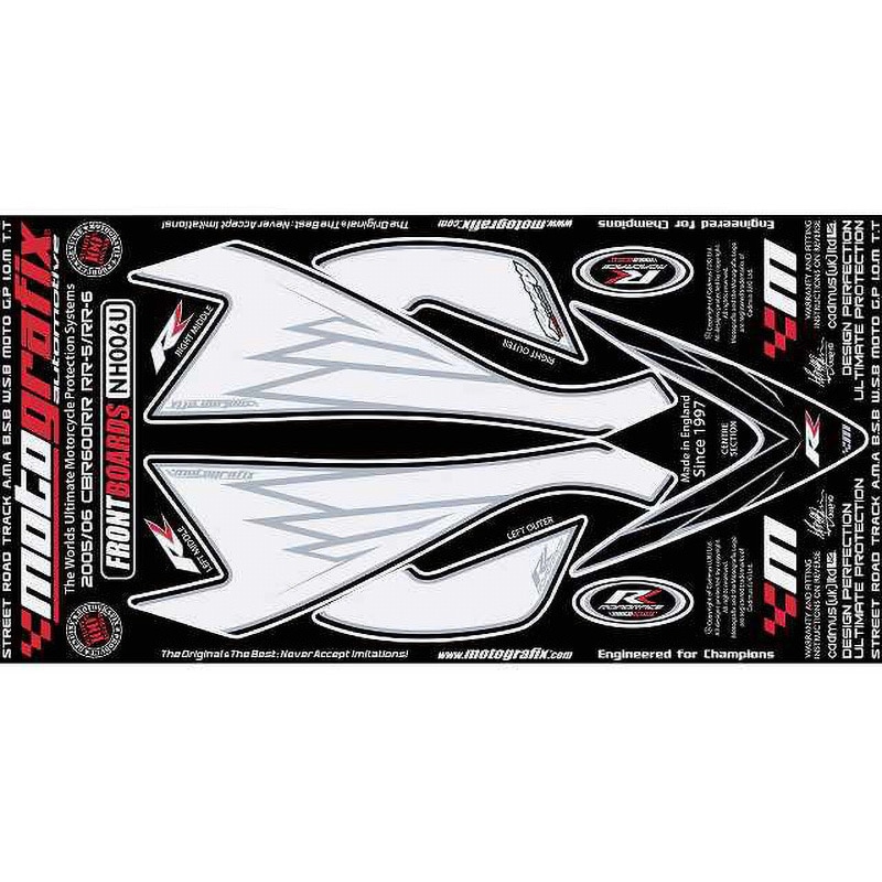 NH006U FRONT BODY PAD MOTO GRAFIX (モトグラフィックス) 適合車種HONDA CBR600RR-5， RR-6(05/06)