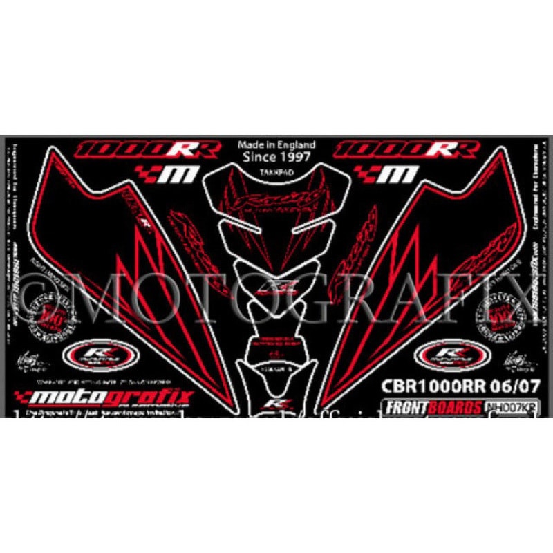 NH007KR FRONT BODY PAD MOTO GRAFIX (モトグラフィックス) 適合車種HONDA CBR1000RR-6， RR-7(06/07)   NH007KR