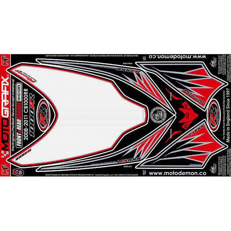 NH010RK FRONT/REAR BODY PAD MOTO GRAFIX (モトグラフィックス) 適合車種HONDA CBR1000RR-8， RR-9(08/09)   NH010RK