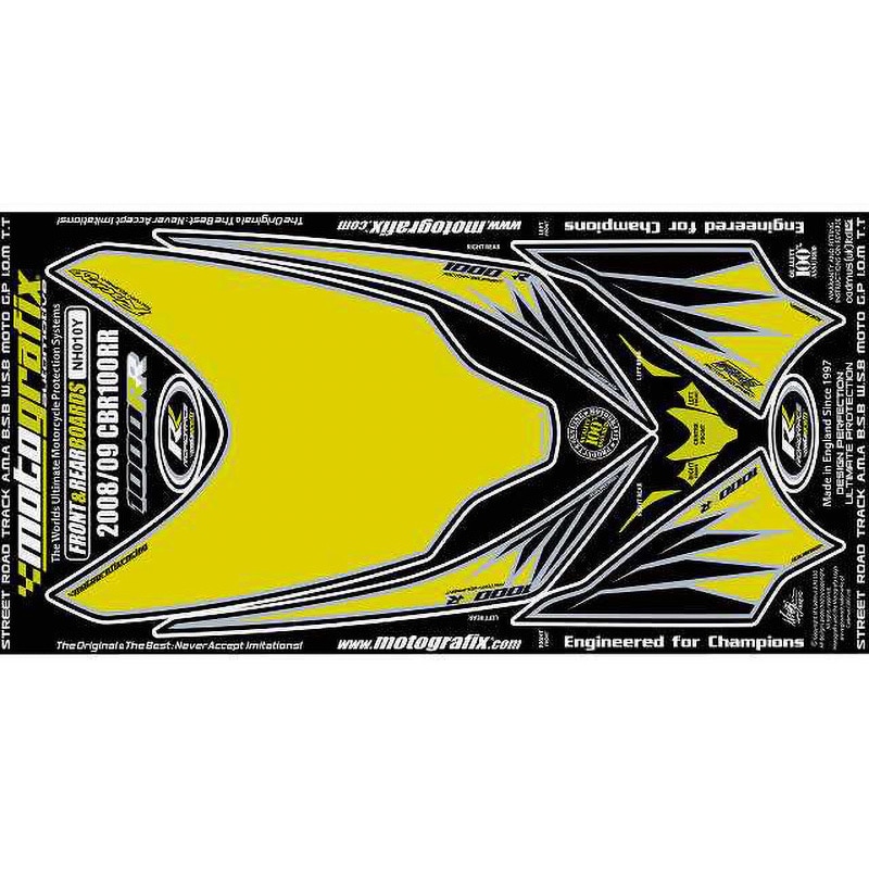 NH010Y FRONT/REAR BODY PAD MOTO GRAFIX (モトグラフィックス) 適合車種HONDA CBR1000RR-8， RR-9(08/09)