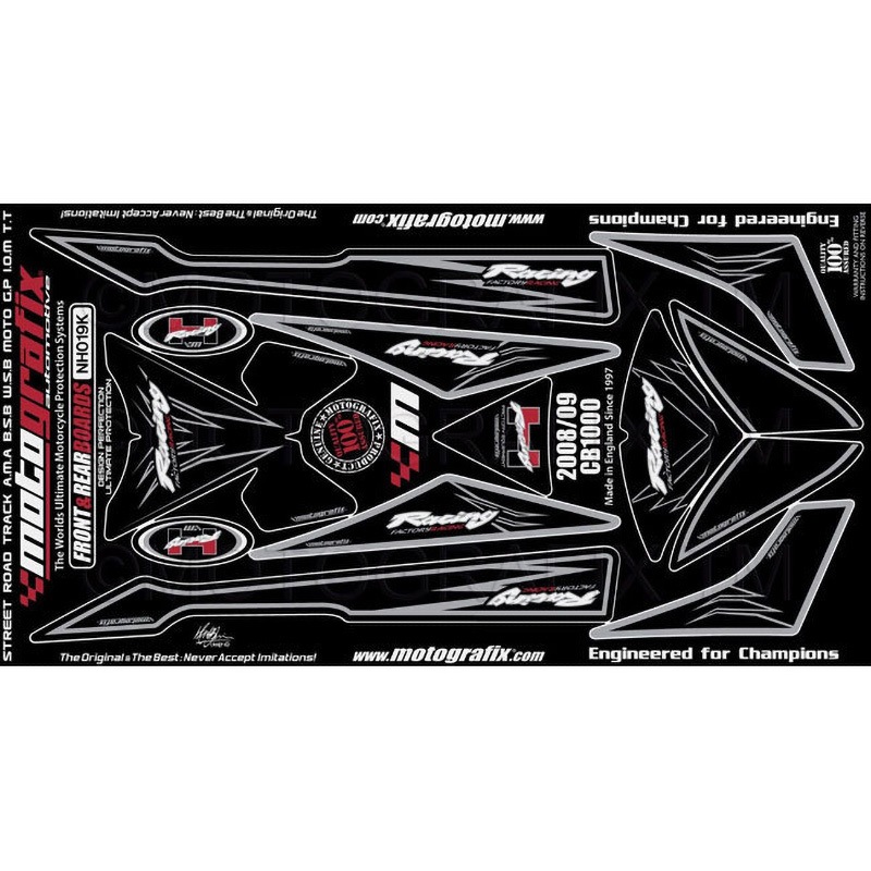 NH019K FRONT/REAR BODY PAD MOTO GRAFIX (モトグラフィックス) 適合車種HONDA CB1000R(08-12)