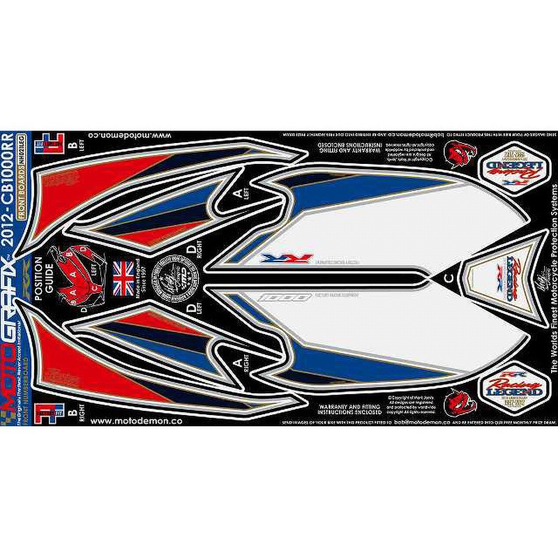 NH021LEG FRONT BODY PAD MOTO GRAFIX (モトグラフィックス) 適合車種HONDA CBR1000RR FIREBLADE(12-)   NH021LEG