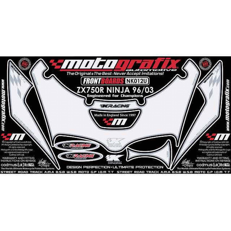 NK012U FRONT BODY PAD MOTO GRAFIX (モトグラフィックス) 適合車種