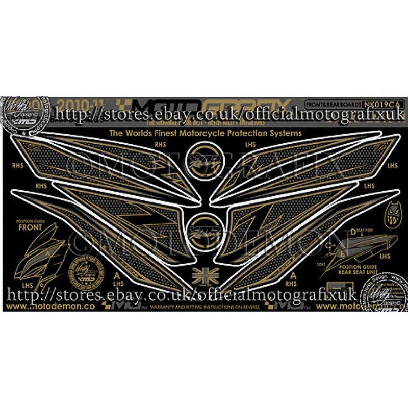 NK019CA FRONT/REAR BODY PAD MOTO GRAFIX (モトグラフィックス) 適合車種KAWASAKI Z1000(10-)   NK019CA