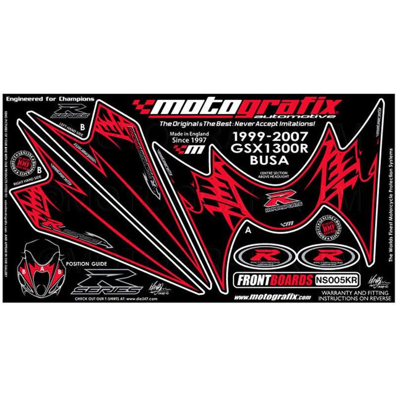 NS005KR FRONT BODY PAD MOTO GRAFIX (モトグラフィックス) 適合車種SUZUKI GSX1300R隼(99-07)   NS005KR