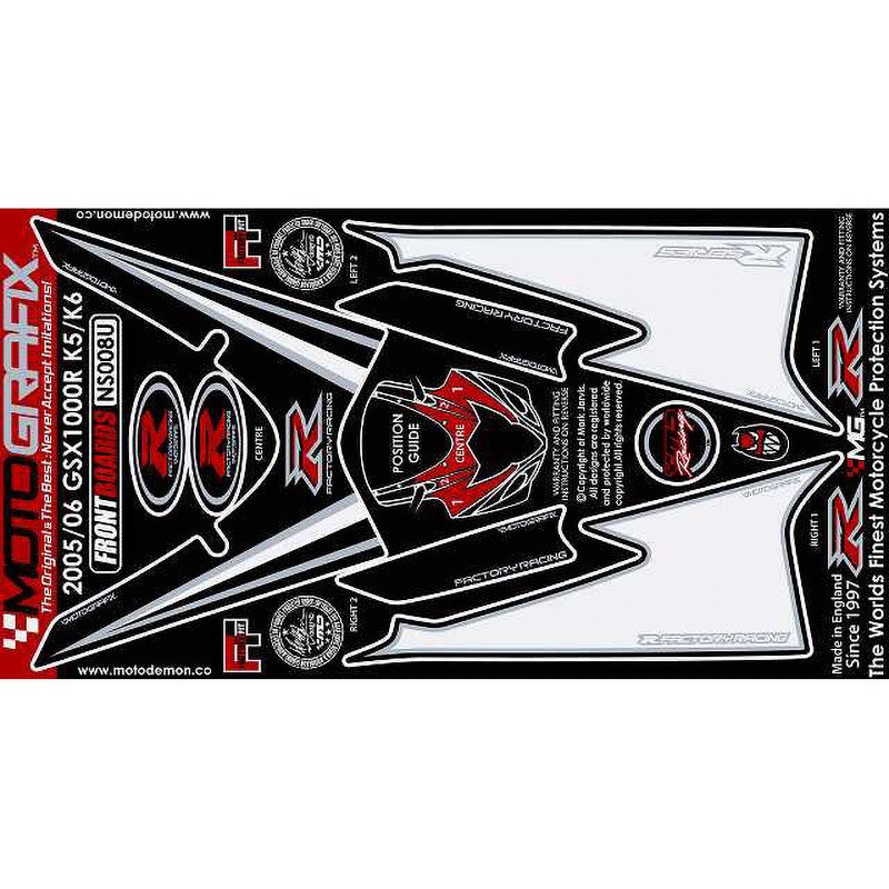 NS008U FRONT BODY PAD MOTO GRAFIX (モトグラフィックス) 適合車種SUZUKI GSX-R1000K5， K6(04-06)   NS008U 11,085円