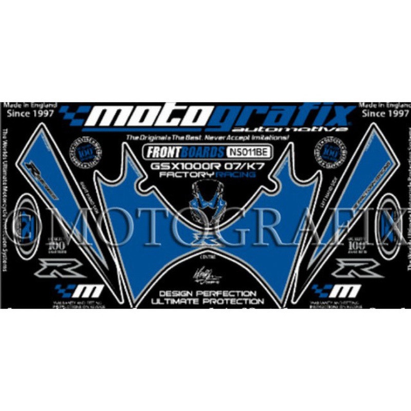 NS011B FRONT BODY PAD MOTO GRAFIX (モトグラフィックス) 適合車種GSX-R1000K7，K8(07/08) 色BLUE   NS011B