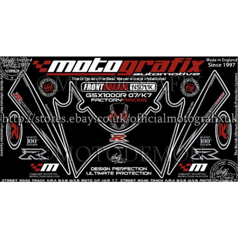 NS011K FRONT BODY PAD MOTO GRAFIX (モトグラフィックス) 適合車種GSX-R1000K7，K8(07/08) 色BLACK   NS011K