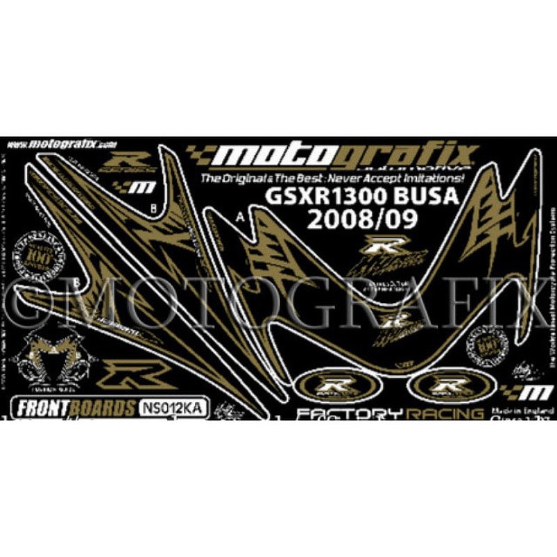 NS012KA FRONT BODY PAD MOTO GRAFIX (モトグラフィックス) 適合車種SUZUKI GSX1300R隼(08-12) 色BLACK/GOLD   NS012KA